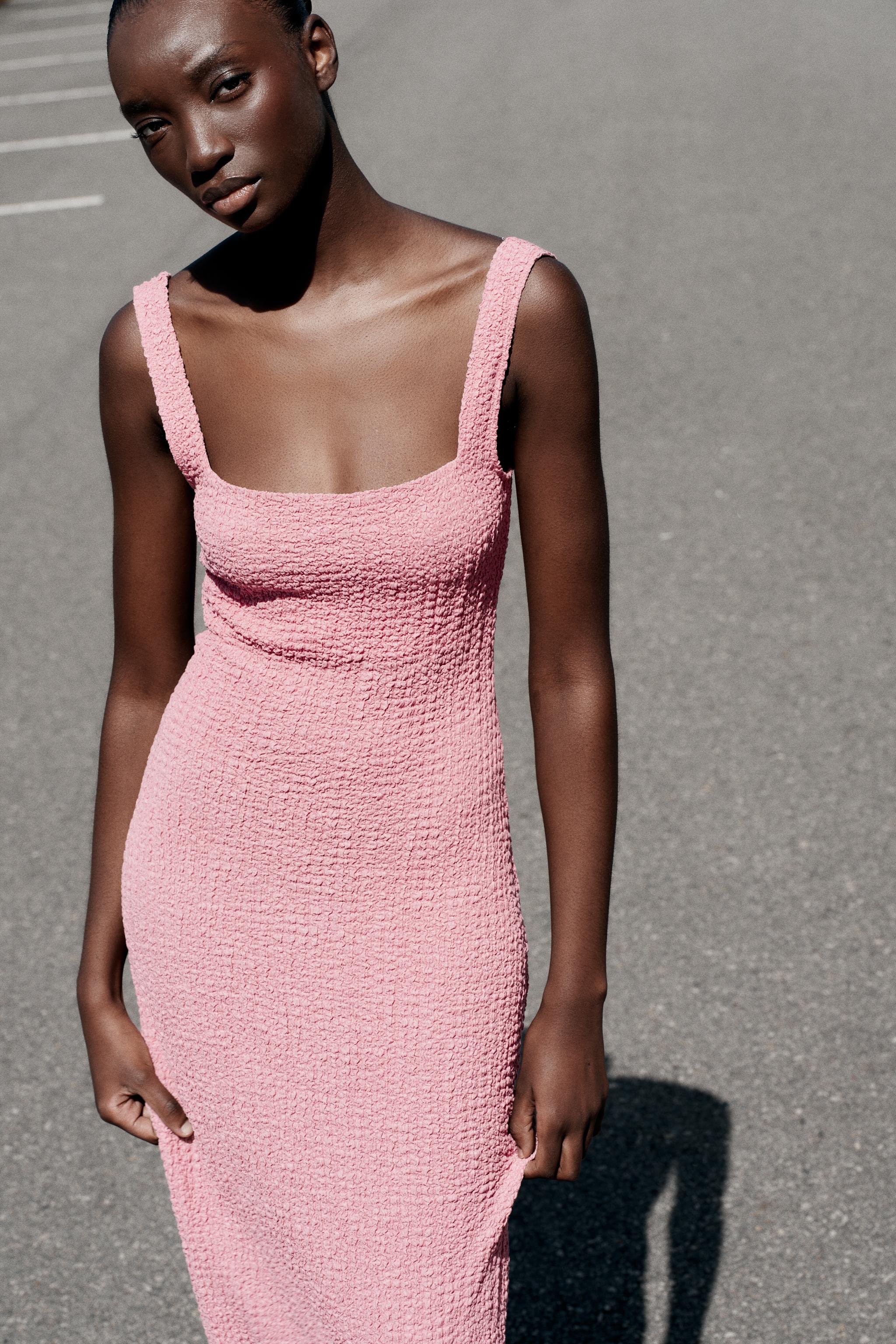 ROBE MI-LONGUE TEXTURÉE
